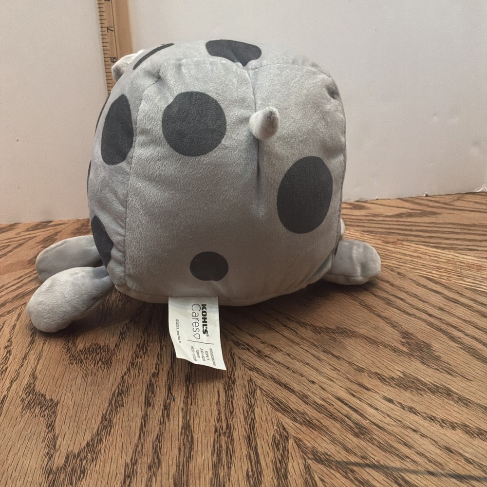 Kohls‎ Cares Dada Plush Stuffed Animal Toy Gray Cow Black Dots Jimmy Fallon - Picture 4 of 7